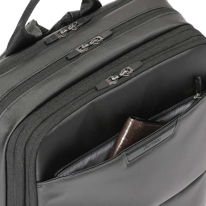 BERMAS 2層式ビジネスリュック バックパック 衣類収納ポケット付 容量拡張タイプ PC収納15インチ対応 DULITE FLEX ブラック 60644 BERMAS 2層式ビジネスリュック バックパック 衣類収納ポケット付 容量拡張タイプ PC収納15インチ対応 DULITE FLEX ブラック 60644