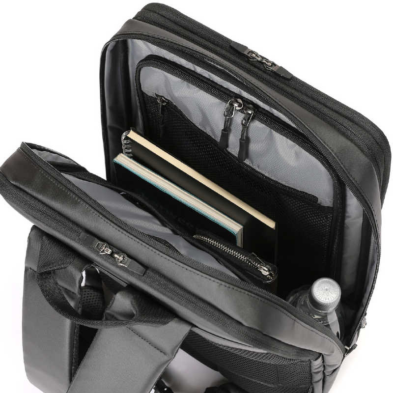 BERMAS 2層式ビジネスリュック バックパック 衣類収納ポケット付 容量拡張タイプ PC収納15インチ対応 DULITE FLEX ブラック 60644 BERMAS 2層式ビジネスリュック バックパック 衣類収納ポケット付 容量拡張タイプ PC収納15インチ対応 DULITE FLEX ブラック 60644