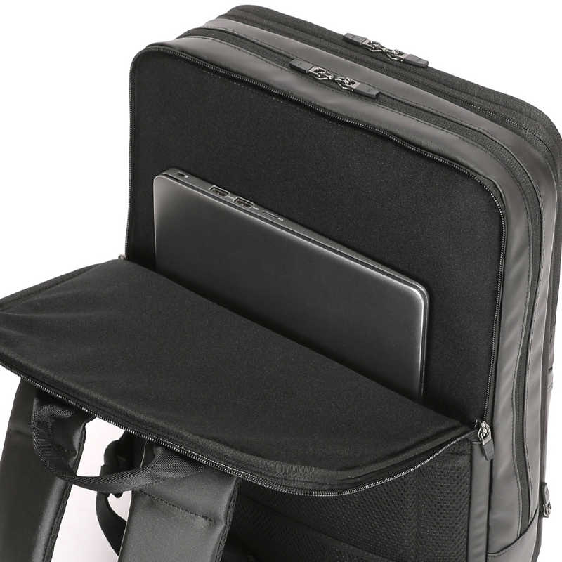 BERMAS 2層式ビジネスリュック バックパック 衣類収納ポケット付 容量拡張タイプ PC収納15インチ対応 DULITE FLEX ブラック 60644 BERMAS 2層式ビジネスリュック バックパック 衣類収納ポケット付 容量拡張タイプ PC収納15インチ対応 DULITE FLEX ブラック 60644