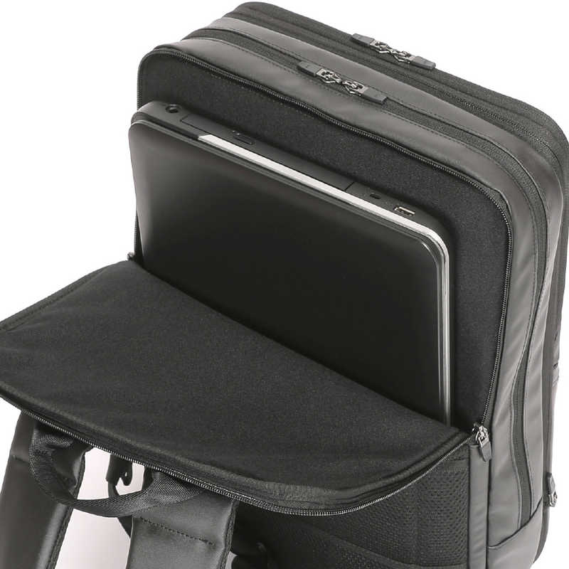 BERMAS 2層式ビジネスリュック バックパック 衣類収納ポケット付 容量拡張タイプ PC収納15インチ対応 DULITE FLEX ブラック 60644 BERMAS 2層式ビジネスリュック バックパック 衣類収納ポケット付 容量拡張タイプ PC収納15インチ対応 DULITE FLEX ブラック 60644