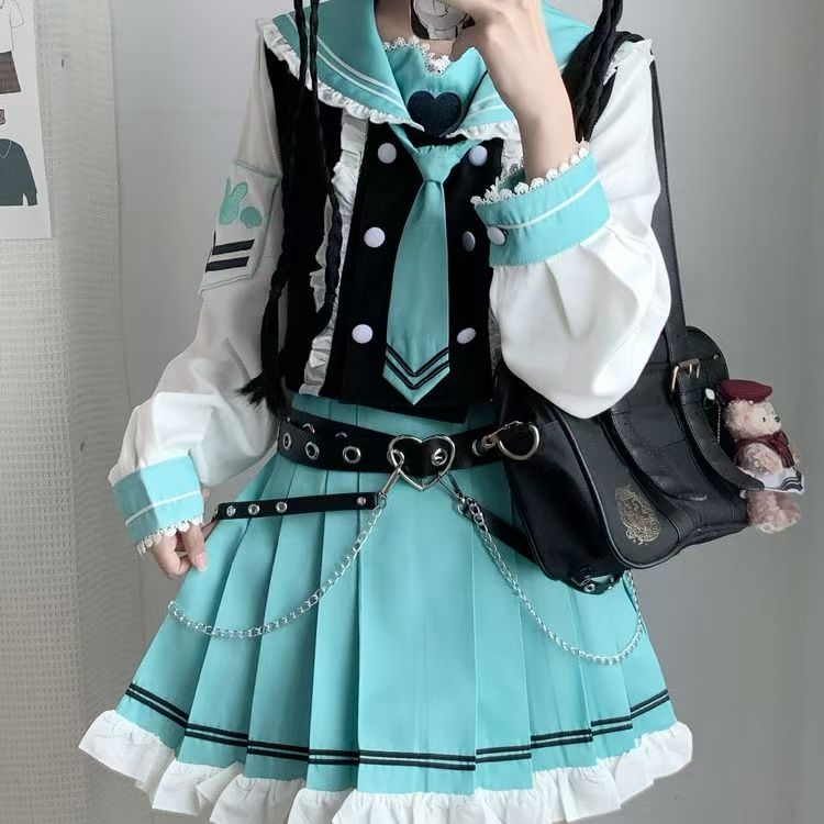 JK制服女子大生風セーラー服和風甘可愛い学生服韓国ファッション春秋服