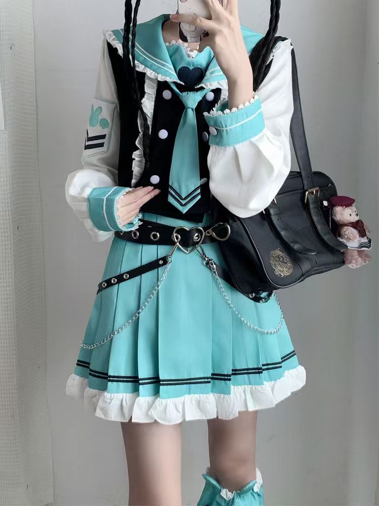 JK制服女子大生風セーラー服和風甘可愛い学生服韓国ファッション春秋服