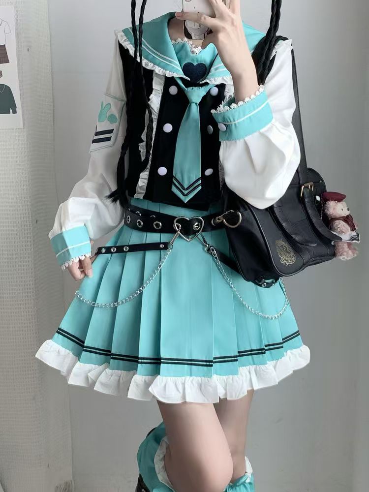 JK制服女子大生風セーラー服和風甘可愛い学生服韓国ファッション春秋服
