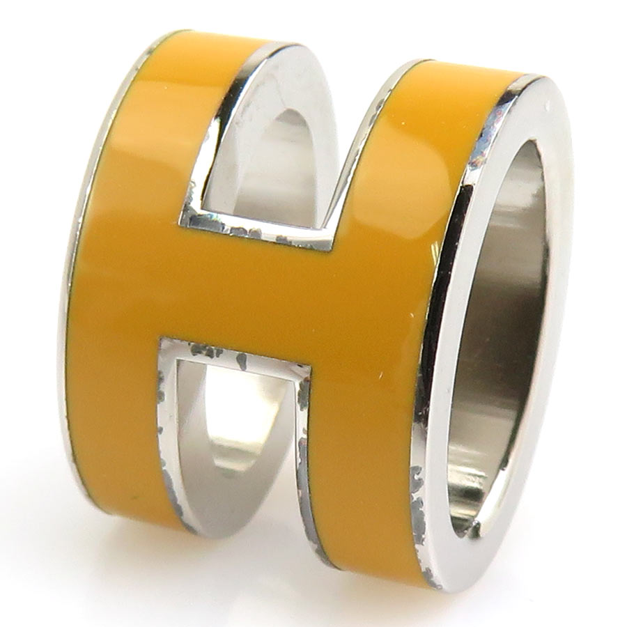 エルメス HERMES ピアス ミニ ポップH メタル/エナメル シルバー/イエロー レディース e60566j エルメス HERMES ピアス ミニ ポップH メタル/エナメル シルバー/イエロー レディース e60566j