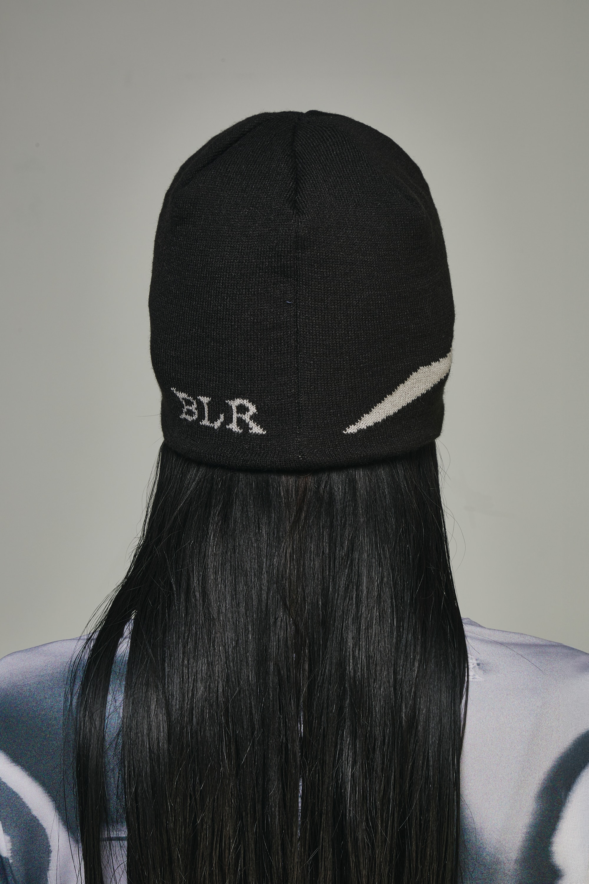 ●BLR● 25ss BLR Curved Logo Beanie BLR】 BLR CURVED LOGO BEANIE BLACK 帽子