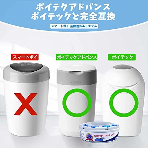 Qoo10] ポイテック おむつゴミ箱と互換 カートリ