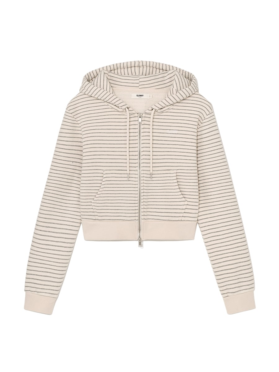 【GLOWNY】 G CROP ZIP UP : 3COLORS