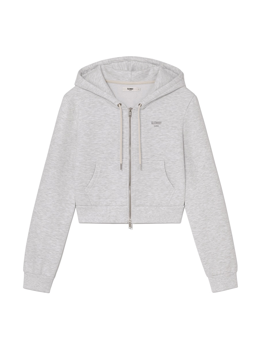 【GLOWNY】 G CROP ZIP UP : 3COLORS