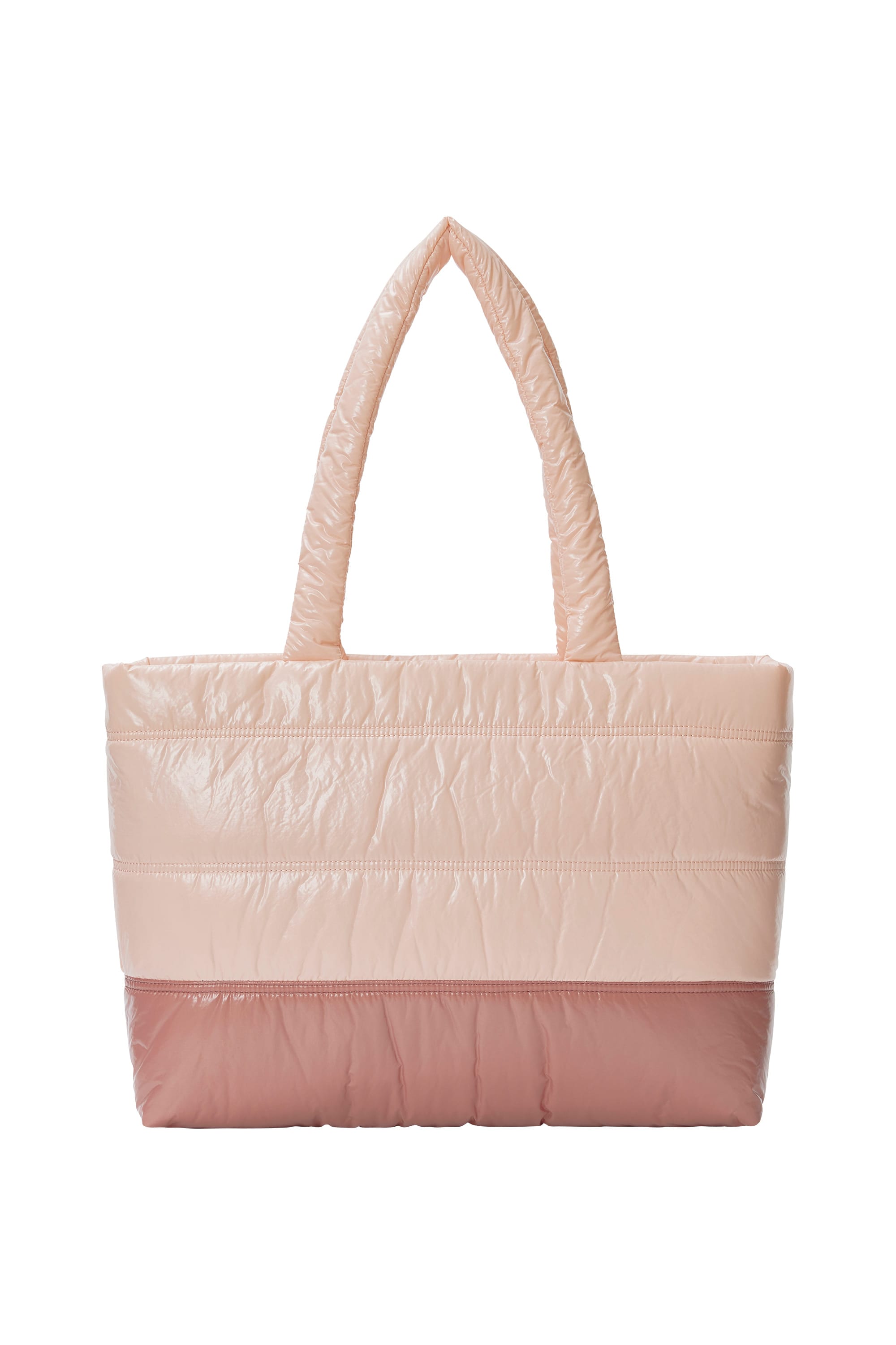 EMIS】 GLOSSY PADDED TOTE BAG : PINK