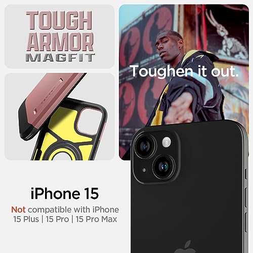 iPhone 15 ケース MagSafe 耐衝撃 スタンド付き 米軍MIL規格取得 マグネット搭載 3層構造 カメラ保護 傷防止 衝撃吸収 ワイヤレス充電対応 タフ・アーマー・マグフィット ACS0