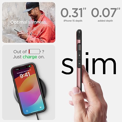 iPhone 15 ケース MagSafe 耐衝撃 スタンド付き 米軍MIL規格取得 マグネット搭載 3層構造 カメラ保護 傷防止 衝撃吸収 ワイヤレス充電対応 タフ・アーマー・マグフィット ACS0