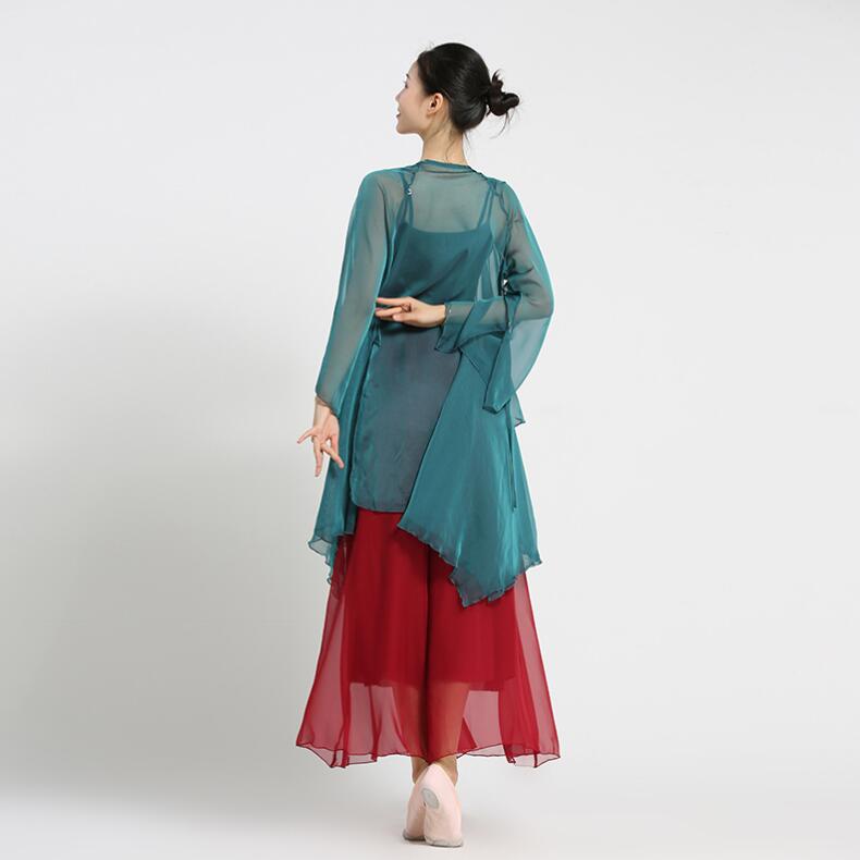 透け感カーディガン 古典ダンスウェア 中華古典舞踊 シースルーカーディガン ワイドパンツ レディースダンスウェア ダンスパンツ ダンス練習着 レッスン着 古典ダンス バレエダンス 社交ダンス モ 透け感カーディガン 古典ダンスウェア 中華古典舞踊 シースルーカーディガン ワイドパンツ レディースダンスウェア ダンスパンツ ダンス練習着 レッスン着 古典ダンス バレエダンス 社交ダンス モ