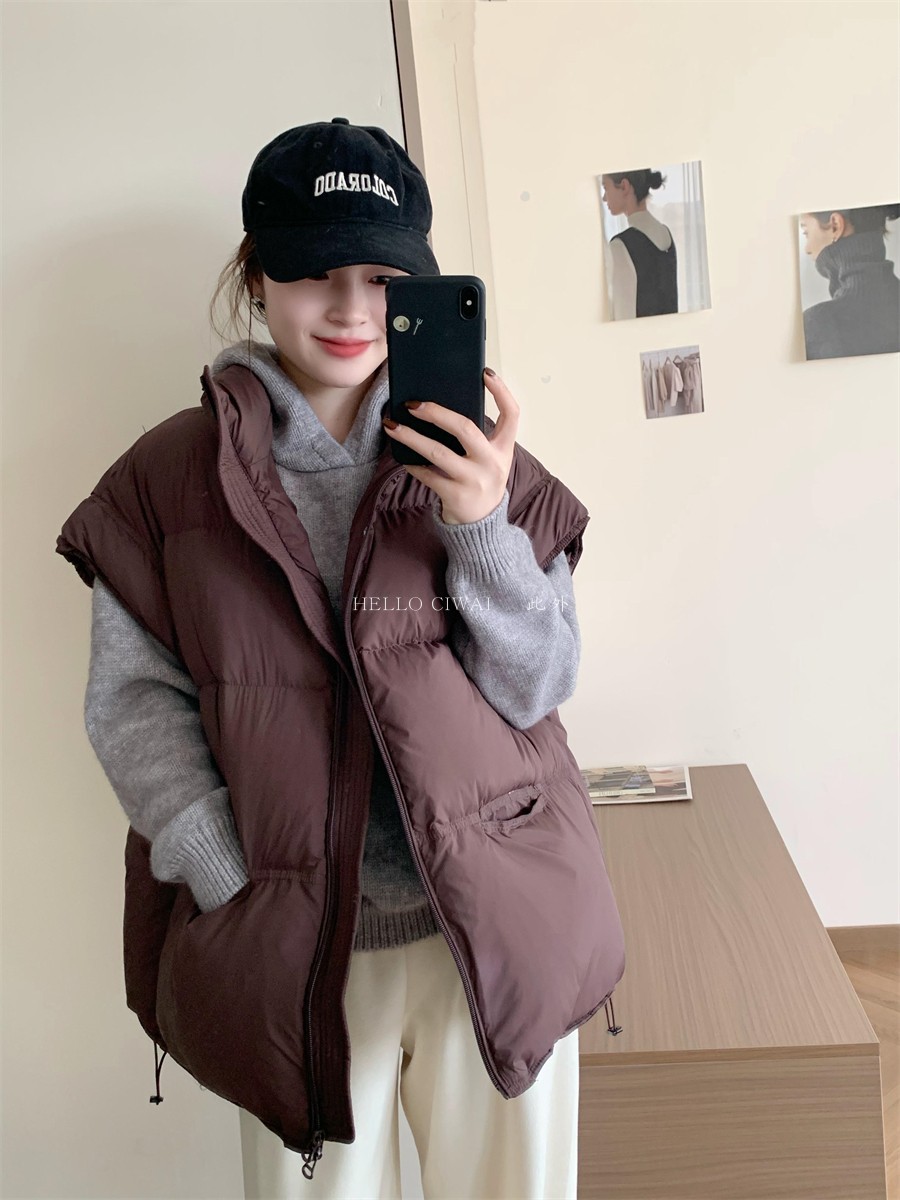 2024秋と冬の新しいレディース韓国カジュアルダウン厚綿ウエストコートルーズウォームショルダージャケットジャケット 2024秋と冬の新しいレディース韓国カジュアルダウン厚綿ウエストコートルーズウォームショルダージャケットジャケット