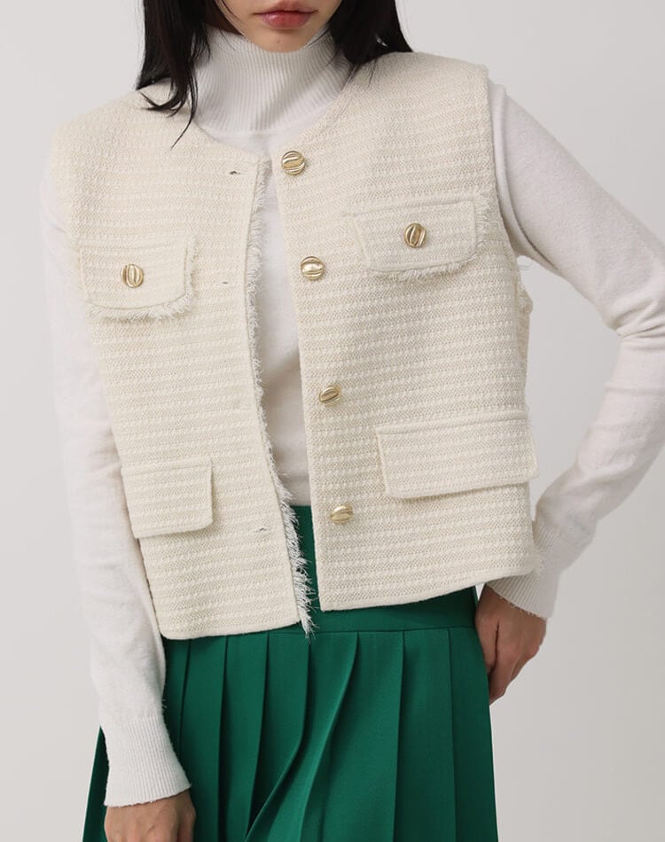 ゴルフウェア ベスト レディース 韓国 ニット ラメ 春 秋 冬 白 黒 おしゃれ ボーダー 配色 ラメ ラメニット ニットベスト フリンジ ノースリーブ 金ボタン 個性的 おしゃれ レトロ エレガン ゴルフウェア ベスト レディース 韓国 ニット ラメ 春 秋 冬 白 黒 おしゃれ ボーダー 配色 ラメ ラメニット ニットベスト フリンジ ノースリーブ 金ボタン 個性的 おしゃれ レトロ エレガン