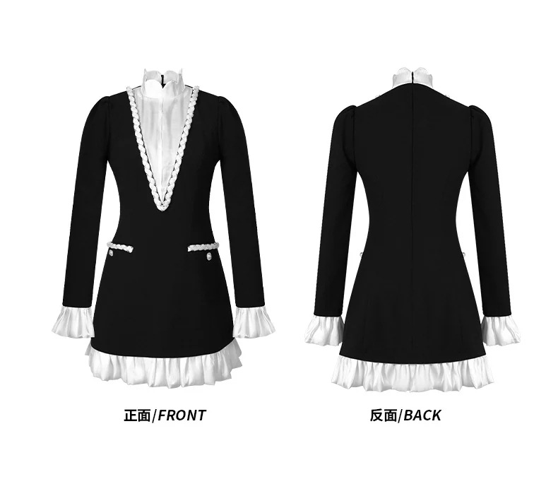 2025春 お姫様 ドッキング スタンド襟 ワンピース ドレス パーティー キャバ 大人 同窓会 披露宴 卒業式 結婚式 演奏会 ウェディング 二次会 メガ割