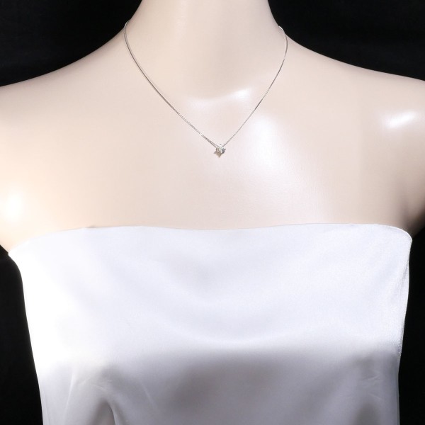 PT900 プラチナ PT850 ネックレス ダイヤ 0.324 SI2 鑑定書 ジュエリー 中古