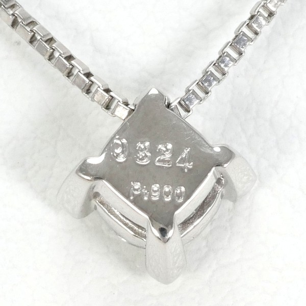 PT900 プラチナ PT850 ネックレス ダイヤ 0.324 SI2 鑑定書 ジュエリー 中古