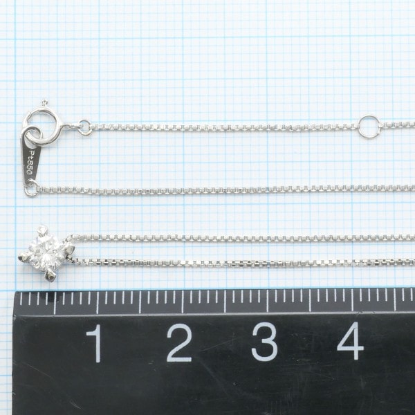 PT900 プラチナ PT850 ネックレス ダイヤ 0.324 SI2 鑑定書 ジュエリー 中古