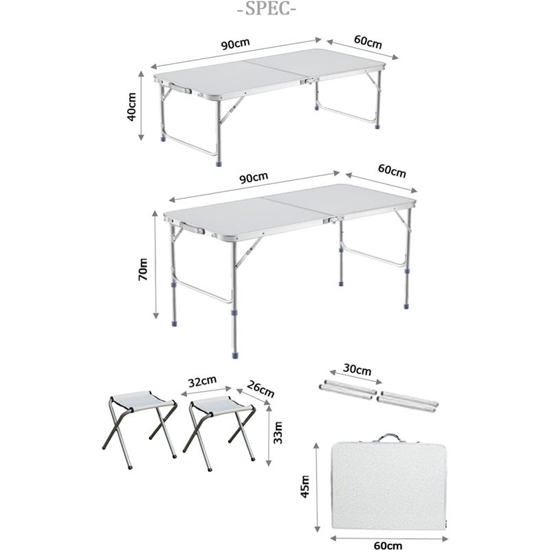 全品送料無料】 DesertFox アウトドア 折りたたみ テーブル高さ2段階調整可能9060(40-70)cm 2 テーブル -  yourchef.co.il