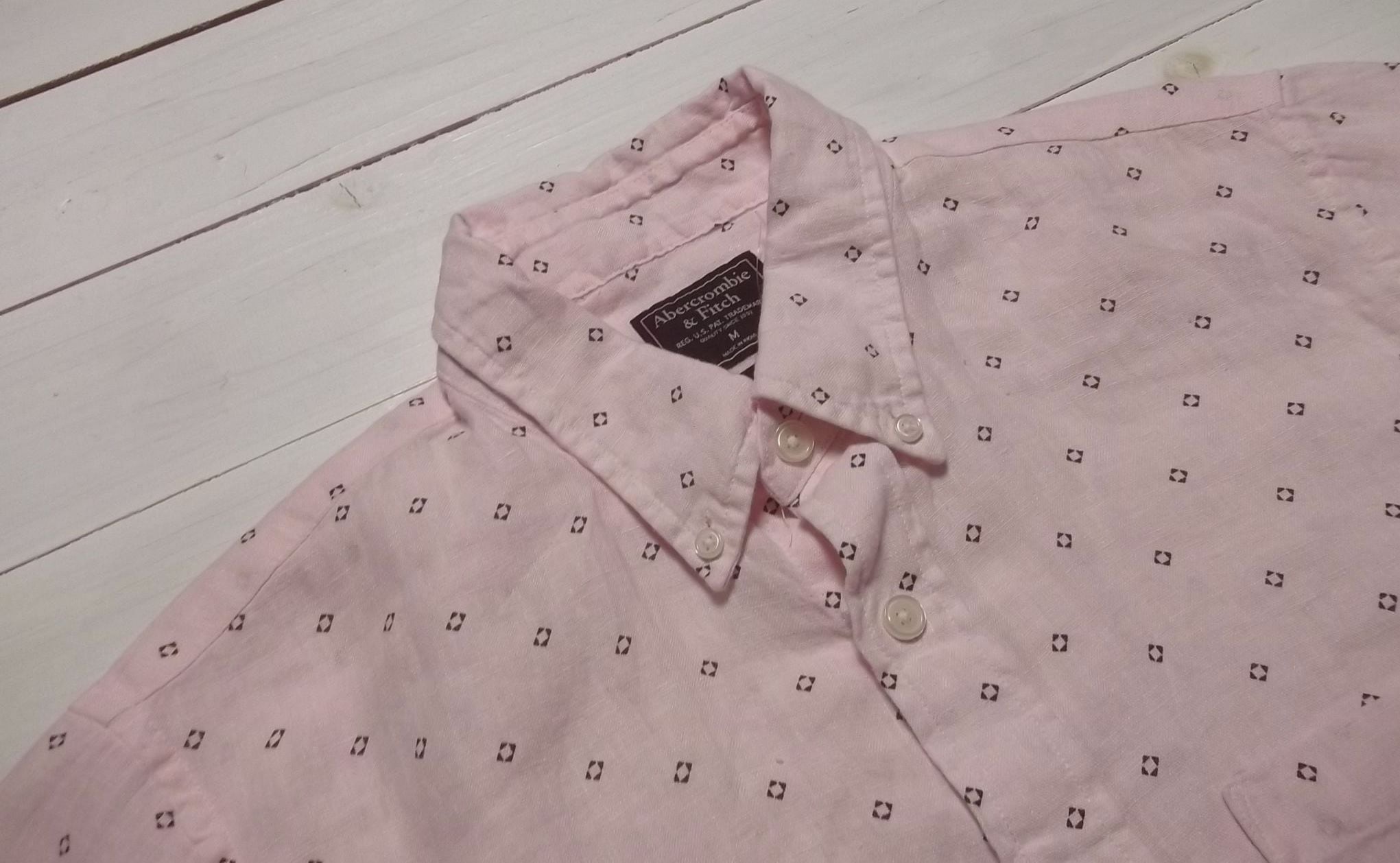 アバクロンビー&フィッチ 長袖 リネン ボタンダウンシャツ ピンク Abercrombie&Fitch AF2-050 アバクロンビー&フィッチ 長袖 リネン ボタンダウンシャツ ピンク Abercrombie&Fitch AF2-050