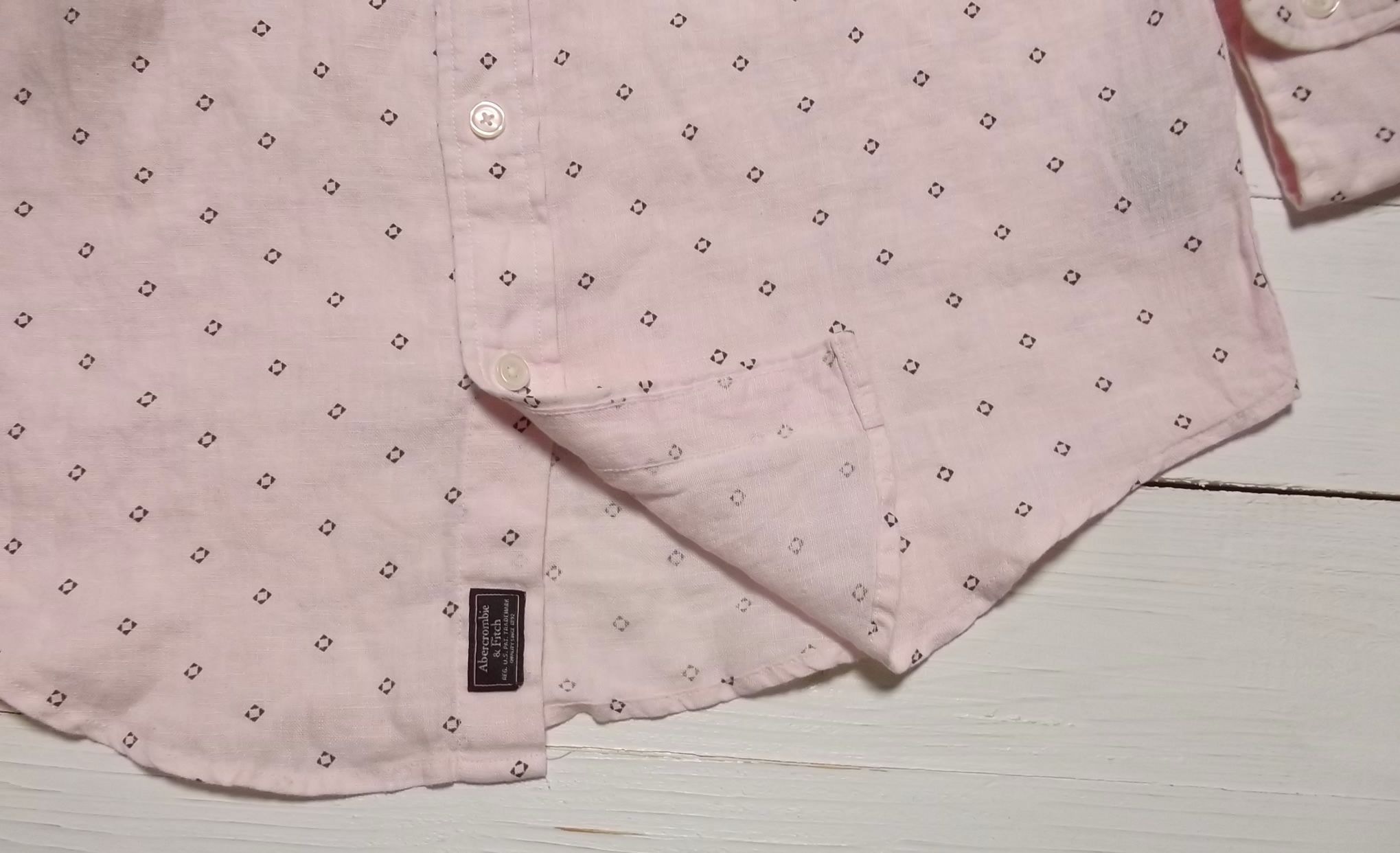 アバクロンビー&フィッチ 長袖 リネン ボタンダウンシャツ ピンク Abercrombie&Fitch AF2-050 アバクロンビー&フィッチ 長袖 リネン ボタンダウンシャツ ピンク Abercrombie&Fitch AF2-050