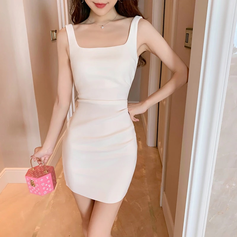 キャミワンピース夏レディースハイウエストサスペンダーベストプリーツウエストストレッチパックヒップワンピース キャミワンピース夏レディースハイウエストサスペンダーベストプリーツウエストストレッチパックヒップワンピース