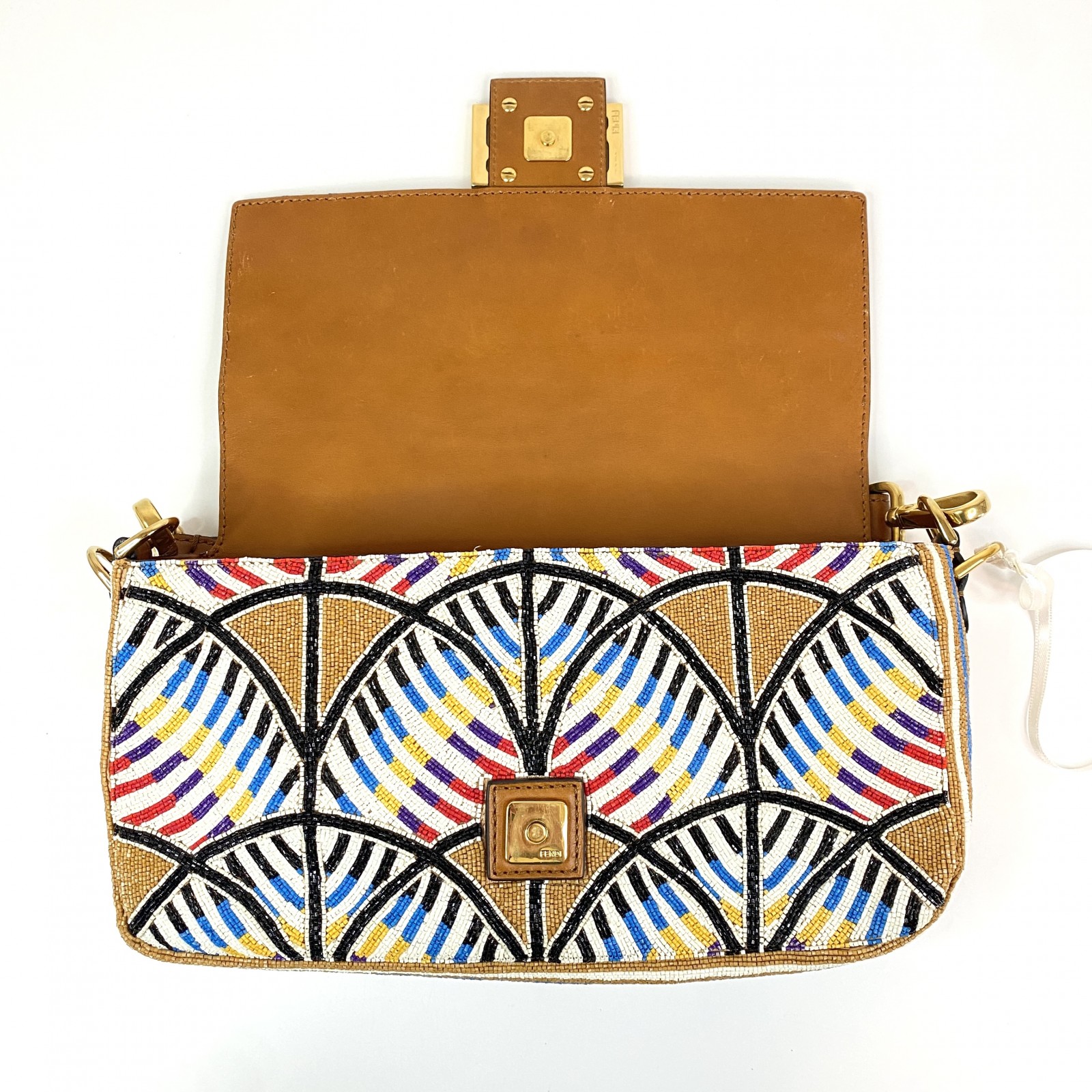 未使用 フェンディ FENDI レディース マンマバケット ミディアム ビーズ 2way ショルダーバッグ ハンドバッグ 8BR600 【中古】