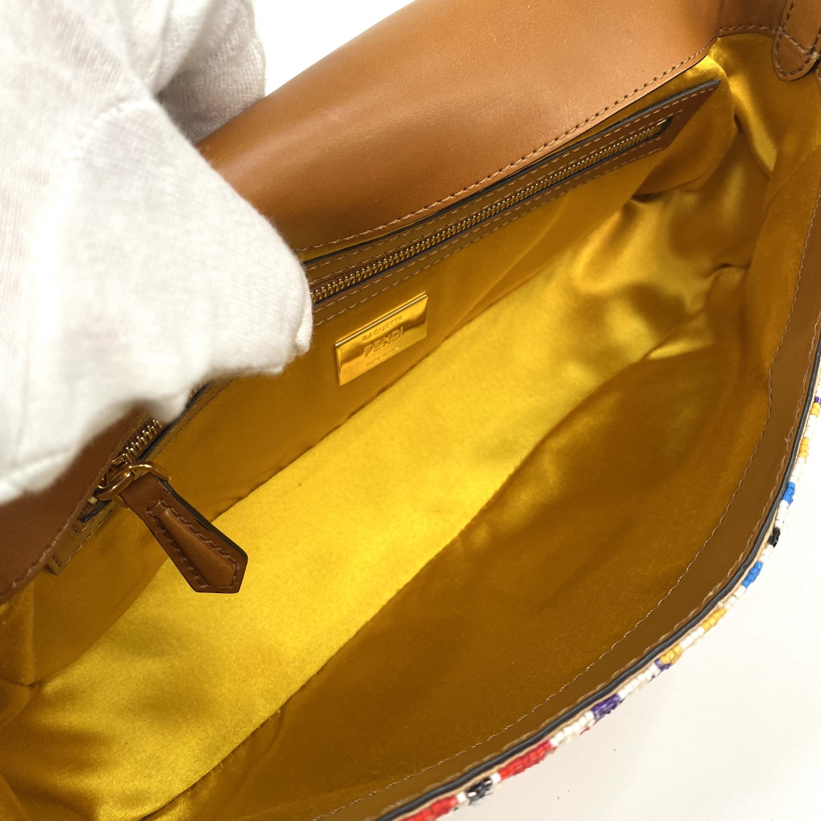 未使用 フェンディ FENDI レディース マンマバケット ミディアム ビーズ 2way ショルダーバッグ ハンドバッグ 8BR600 【中古】