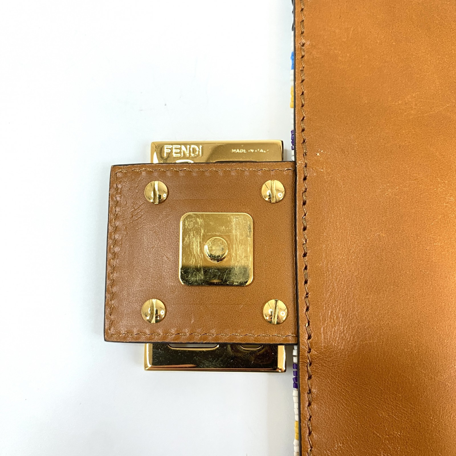 未使用 フェンディ FENDI レディース マンマバケット ミディアム ビーズ 2way ショルダーバッグ ハンドバッグ 8BR600 【中古】