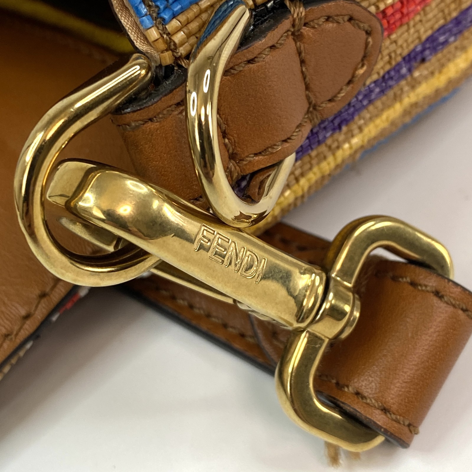未使用 フェンディ FENDI レディース マンマバケット ミディアム ビーズ 2way ショルダーバッグ ハンドバッグ 8BR600 【中古】