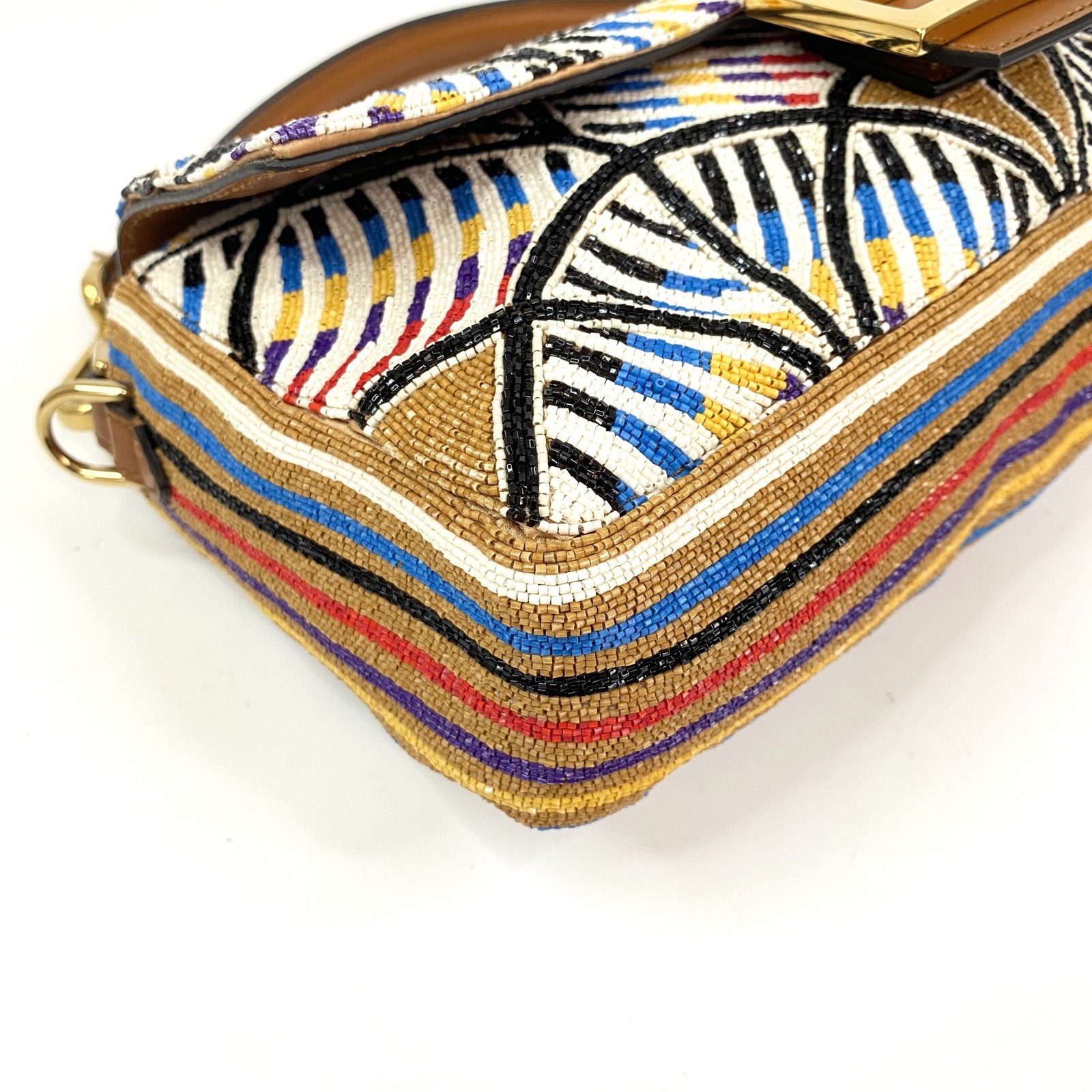 未使用 フェンディ FENDI レディース マンマバケット ミディアム ビーズ 2way ショルダーバッグ ハンドバッグ 8BR600 【中古】