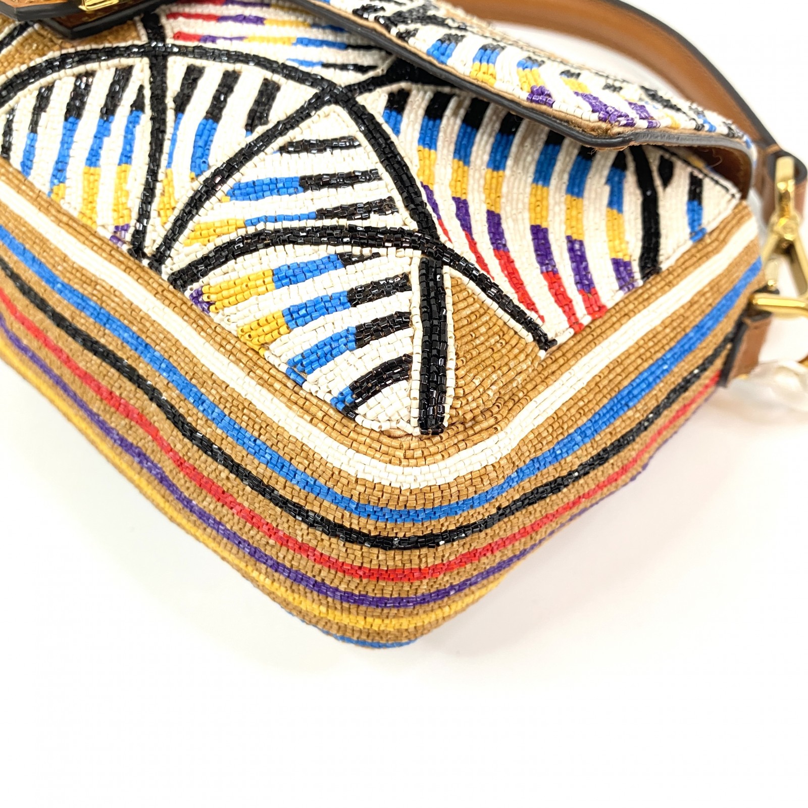 未使用 フェンディ FENDI レディース マンマバケット ミディアム ビーズ 2way ショルダーバッグ ハンドバッグ 8BR600 【中古】