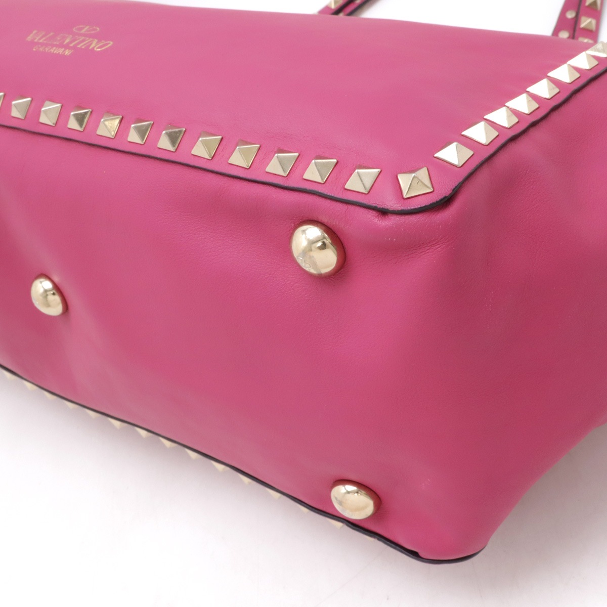 ヴァレンチノ バレンティノ ロックスタッズ トートバッグ 2WAYショルダー フューシャ ピン ヴァレンチノ バレンティノ ロックスタッズ トートバッグ 2WAYショルダー フューシャ ピン