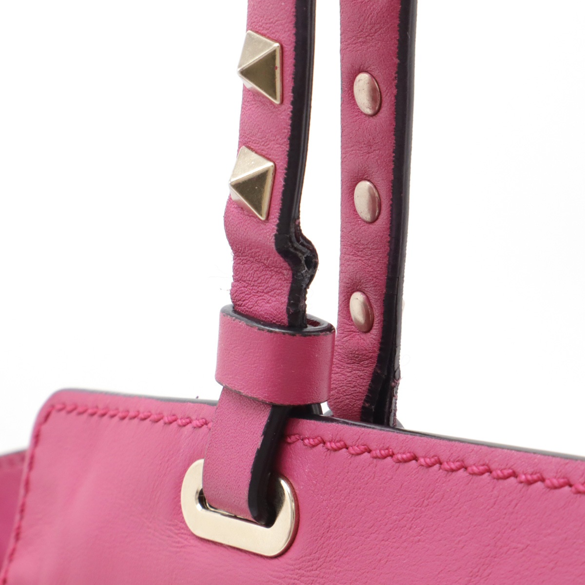 ヴァレンチノ バレンティノ ロックスタッズ トートバッグ 2WAYショルダー フューシャ ピン ヴァレンチノ バレンティノ ロックスタッズ トートバッグ 2WAYショルダー フューシャ ピン