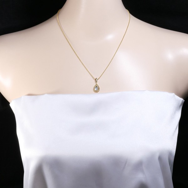 K18 18金 YG イエローゴールド ネックレス 天然石 約45cm ジュエリー 中古 K18 18金 YG イエローゴールド ネックレス 天然石 約45cm ジュエリー 中古