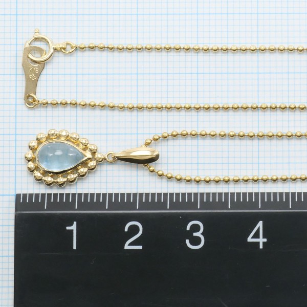 K18 18金 YG イエローゴールド ネックレス 天然石 約45cm ジュエリー 中古 K18 18金 YG イエローゴールド ネックレス 天然石 約45cm ジュエリー 中古