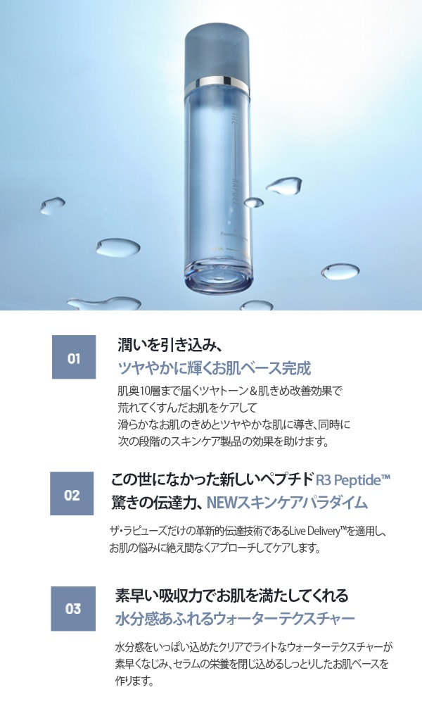 THE-RAPUEZ ザラピューズ R3 エッセンシャル スターター 130ml ブースター 化粧水 せラミド ブースターローション スキンローショ