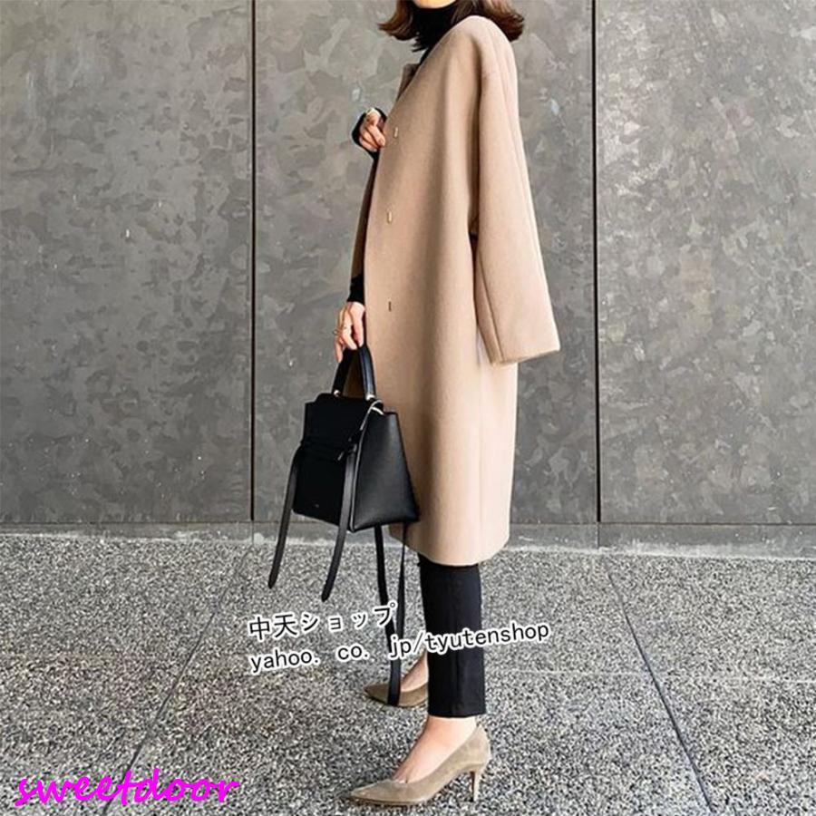 チェスターコート秋冬アウター レディース 秋 40代50代 ロング丈チェスターコートアウターノーカラーコート シンプル 着痩せ 通勤 気質 エレガント2023新作 チェスターコート秋冬アウター レディース 秋 40代50代 ロング丈チェスターコートアウターノーカラーコート シンプル 着痩せ 通勤 気質 エレガント2023新作