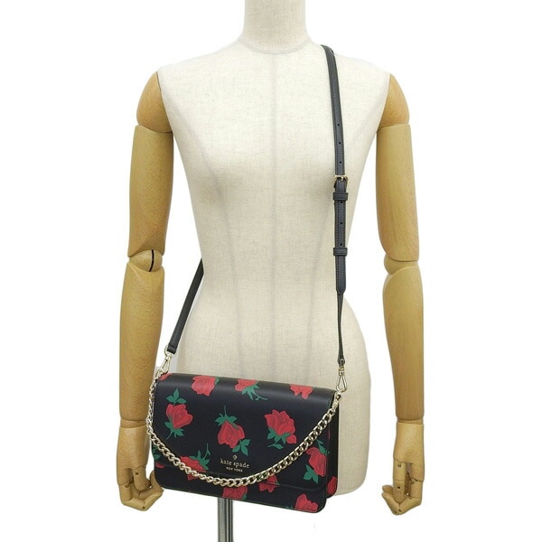 ケイトスペード バッグ レディース 2WAY ショルダーバッグ アウトレット ブラックマルチ マディソン MADISON FLAP CROSSBODY KE534-001 KATE SPADE