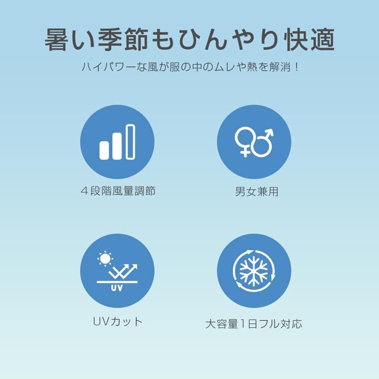 【2枚購入で200円OFF】空調作業服 ベスト ファン付き 仕事服 室外作業 クールベス USB給電 熱中症対策 夏 風量調節 電動ファン ウエア 涼しいUVカット 男女兼用 2023
