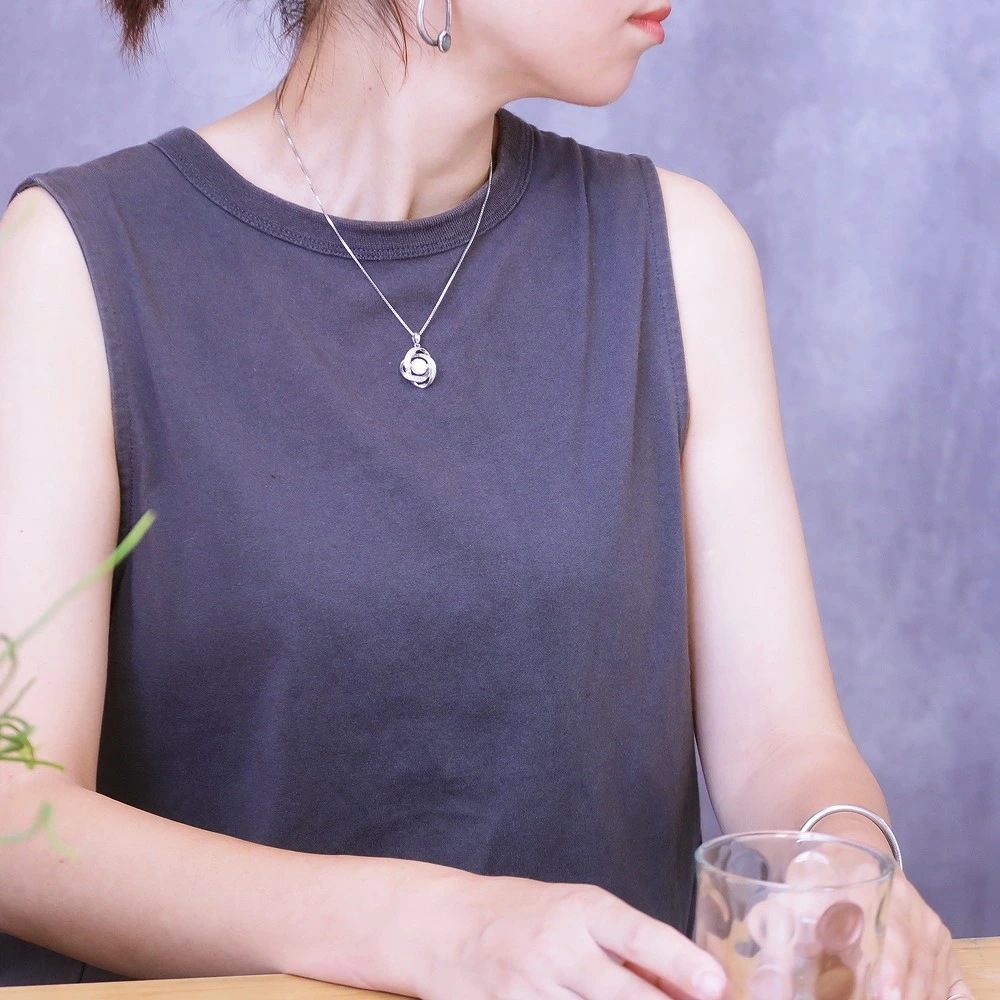 ネックレス レディース 大粒 2ct PT900 K18 SV925 シルバー 揺れる ZDP4