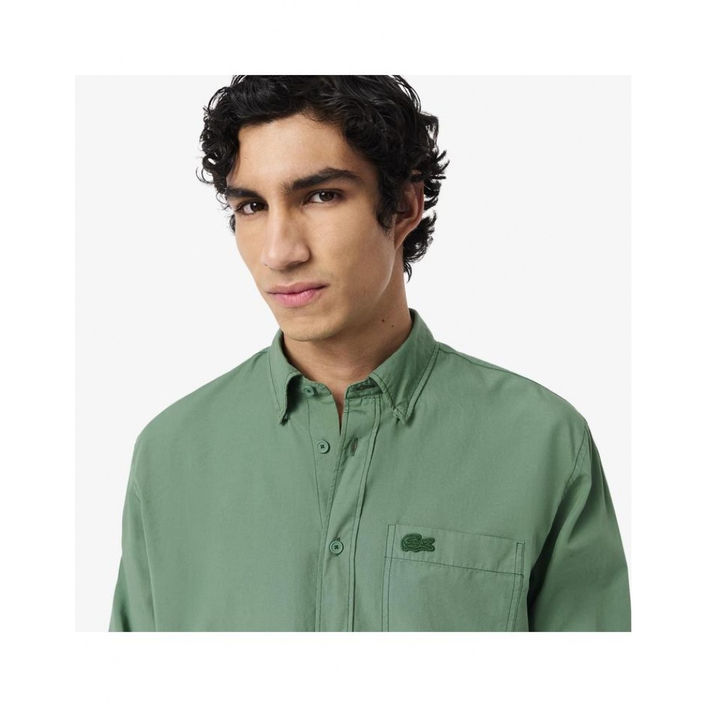 ラコステ メンズ リラックスフィット ポプリン ダイイングシャツ CH9119-55G BQI ラコステ メンズ リラックスフィット ポプリン ダイイングシャツ CH9119-55G BQI