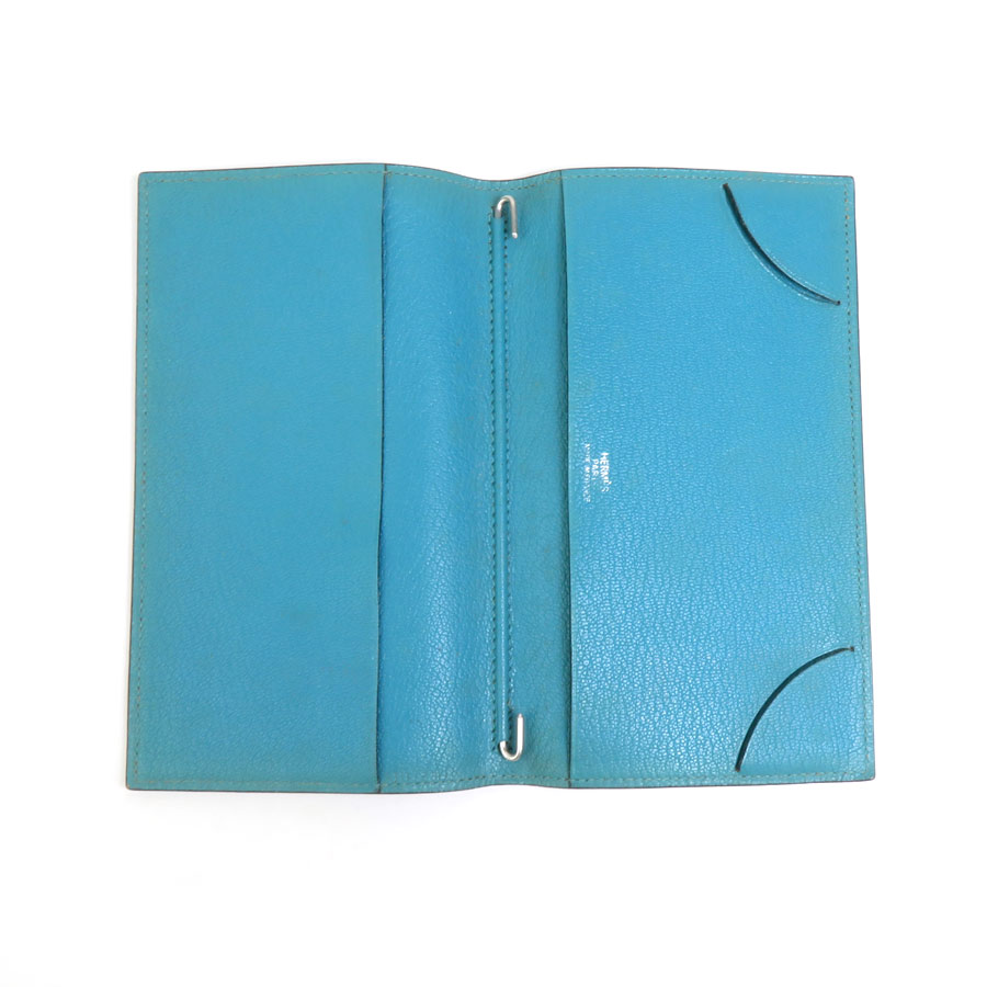 エルメス HERMES 手帳カバー レザー ライトブルー ユニセックス e58678a エルメス HERMES 手帳カバー レザー ライトブルー ユニセックス e58678a