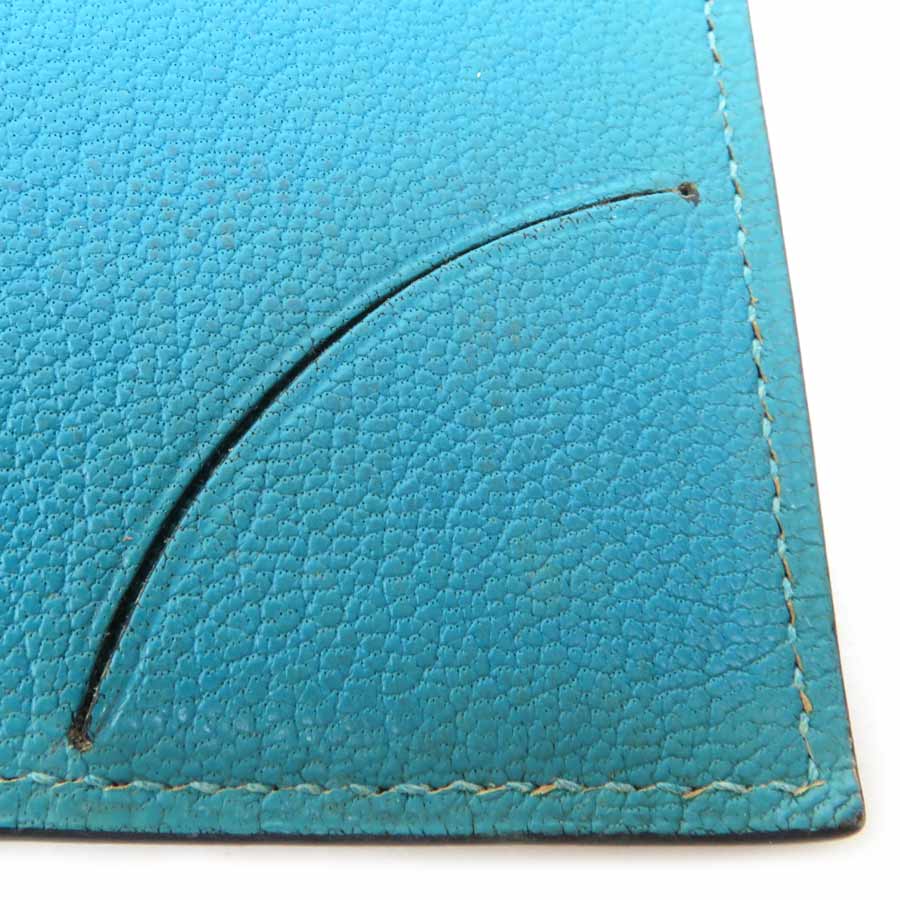 エルメス HERMES 手帳カバー レザー ライトブルー ユニセックス e58678a エルメス HERMES 手帳カバー レザー ライトブルー ユニセックス e58678a