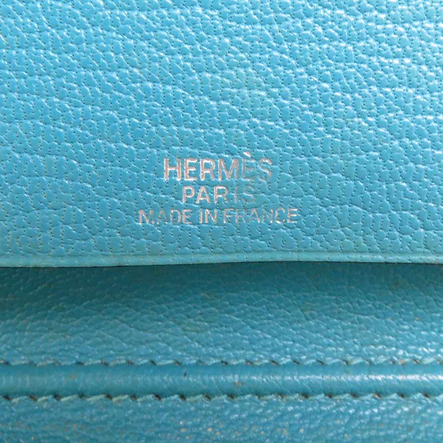 エルメス HERMES 手帳カバー レザー ライトブルー ユニセックス e58678a エルメス HERMES 手帳カバー レザー ライトブルー ユニセックス e58678a