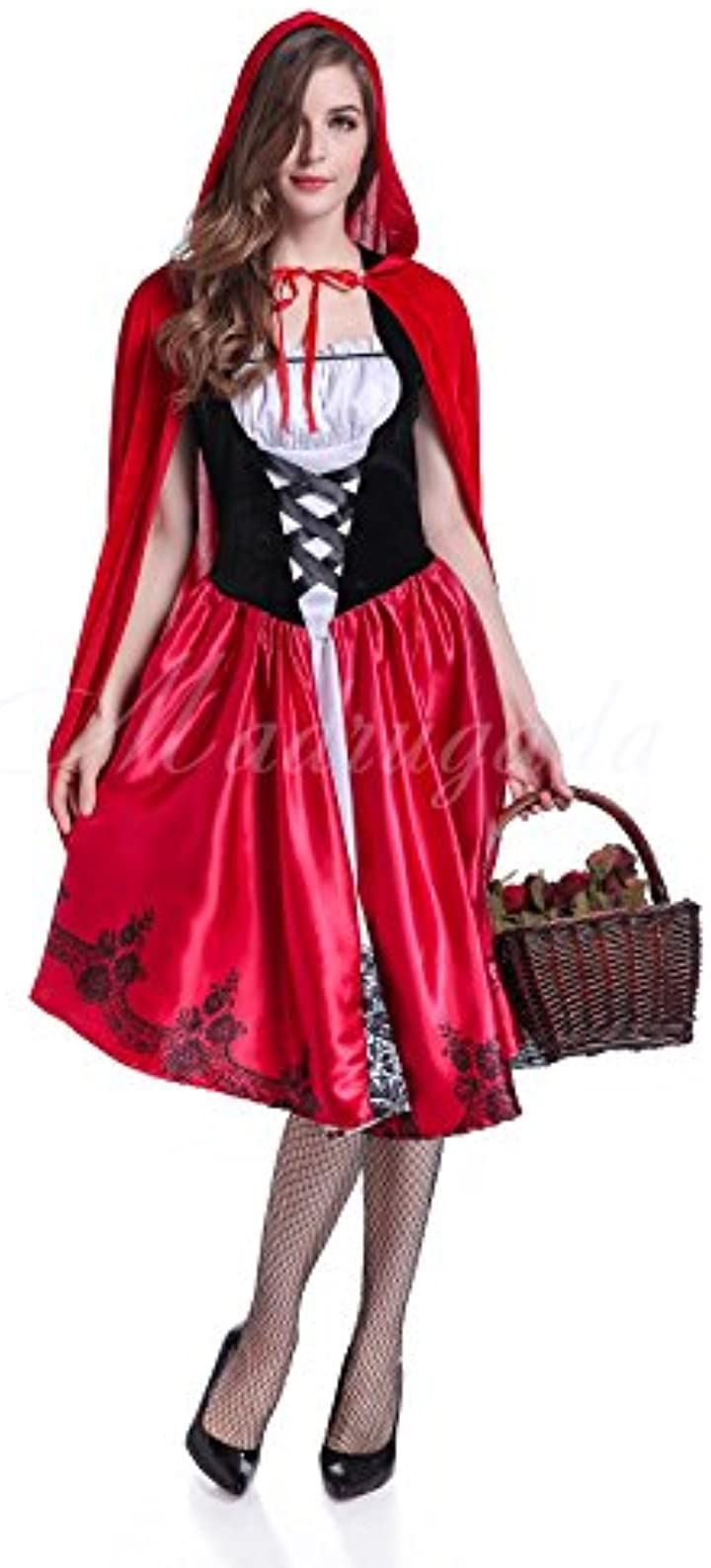 ローズカラーのワンピース ハロウィン コスチューム レースアイマスク付き 2点セット レディース S