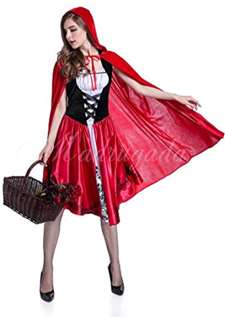 ローズカラーのワンピース ハロウィン コスチューム レースアイマスク付き 2点セット レディース S