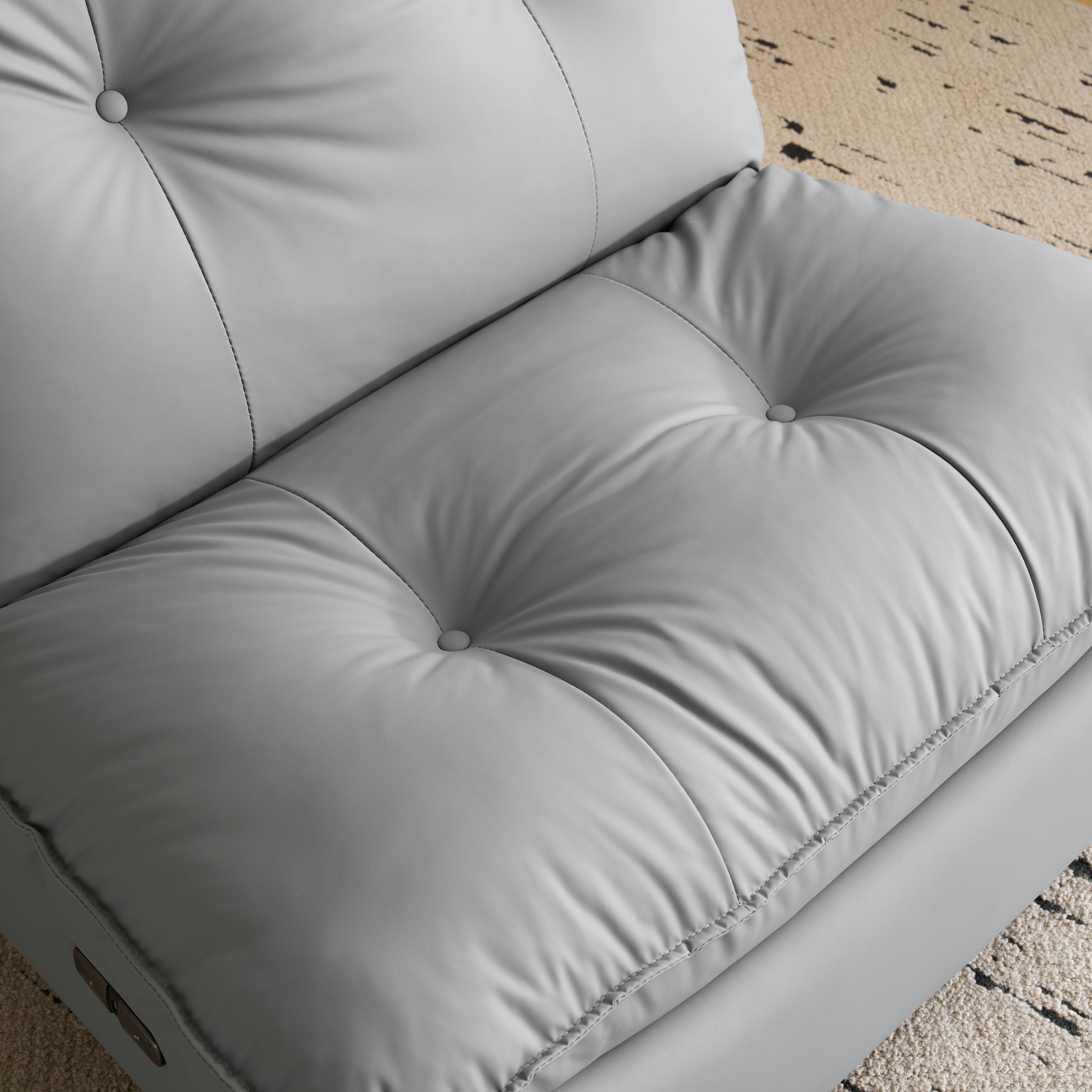 【国内発送】365 リクライニングソファー 肘掛けなし ロッキング 147 調整可能 270 回転 ゆったり 揺ら揺ら 電動リクライニングソファ オットマン一体型 1人掛け USBポート付き 電動