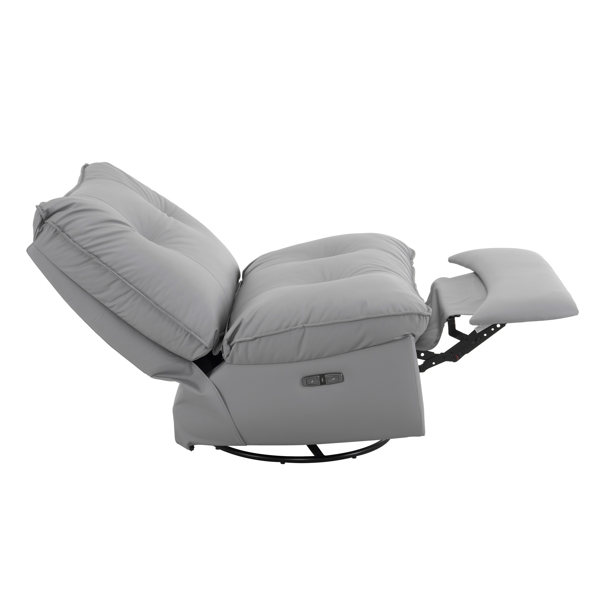 【国内発送】365 リクライニングソファー 肘掛けなし ロッキング 147 調整可能 270 回転 ゆったり 揺ら揺ら 電動リクライニングソファ オットマン一体型 1人掛け USBポート付き 電動