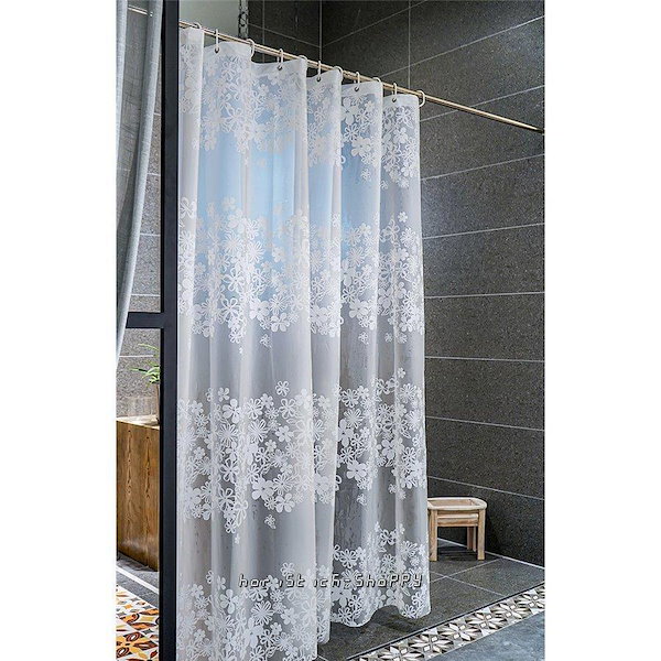 Qoo10] シャワーカーテン 防水 防カビ カーテン